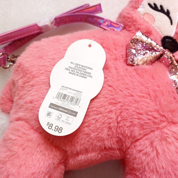 Girl’s Wonder Nation Kitty Koala Critter Stuffed Animal Plush Pink Purse NWT - Picture 8 of 8